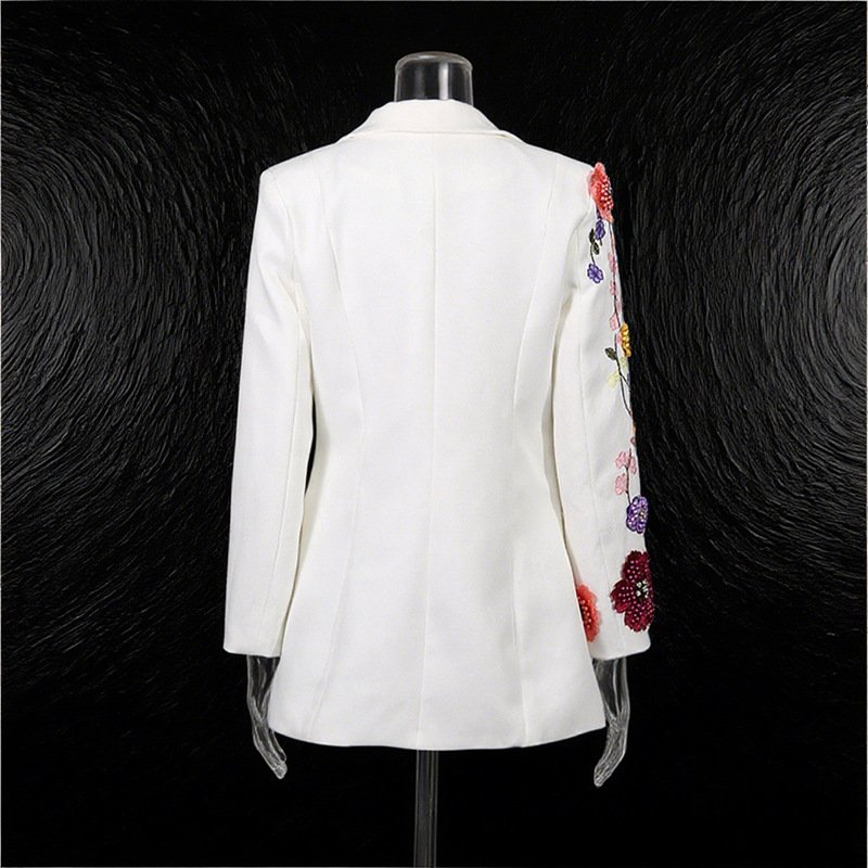 Elegant Womens Suit With 3D Floral Embroidery - Image 3