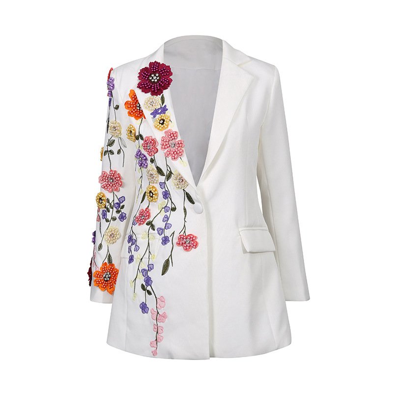 Elegant Womens Suit With 3D Floral Embroidery - Image 5